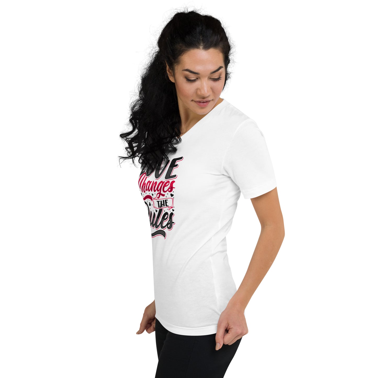 Love Changes the Rules - Unisex V-Neck Tee