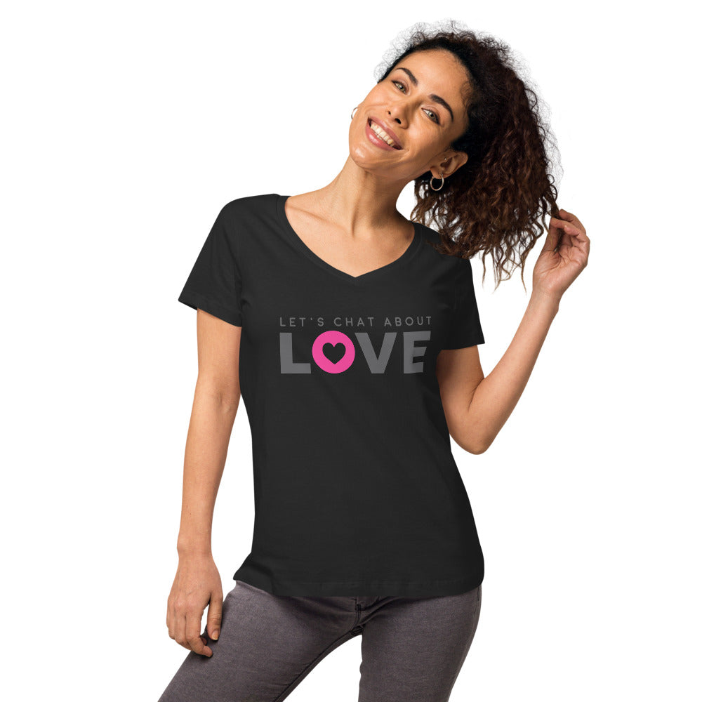 Let's Chat About Love - Women's Fitted Tee - LetsChatAboutLove