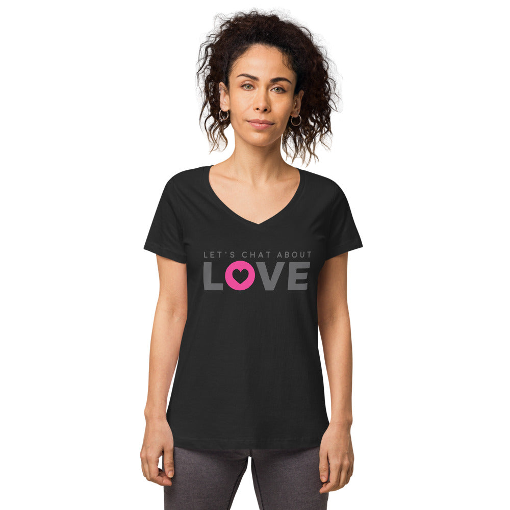 Let's Chat About Love - Women's Fitted Tee - LetsChatAboutLove