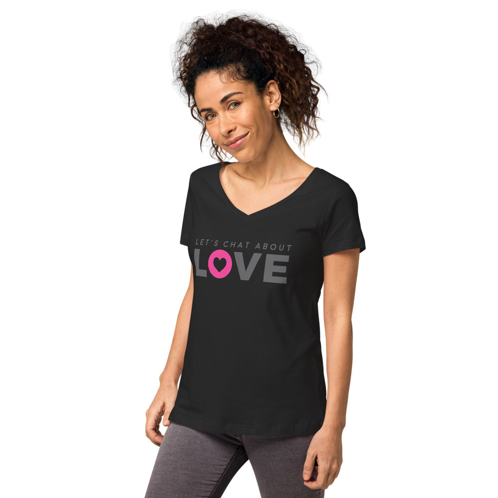 Let's Chat About Love - Women's Fitted Tee - LetsChatAboutLove