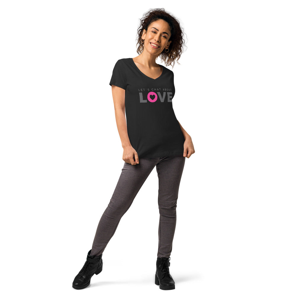 Let's Chat About Love - Women's Fitted Tee - LetsChatAboutLove
