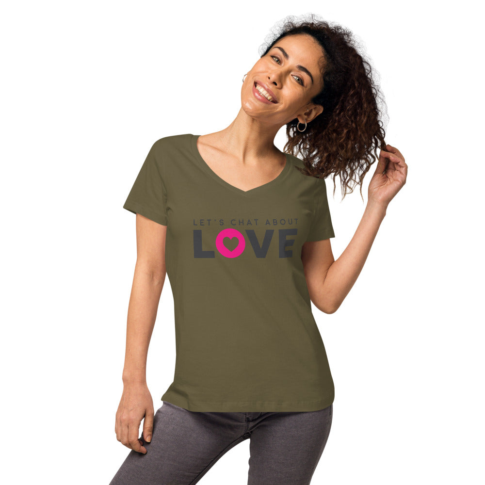 Let's Chat About Love - Women's Fitted Tee - LetsChatAboutLove