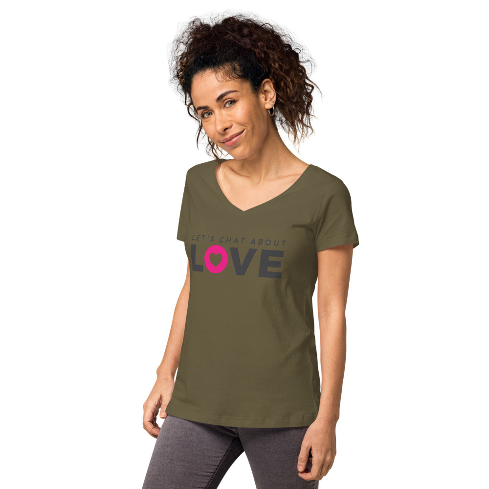 Let's Chat About Love - Women's Fitted Tee - LetsChatAboutLove