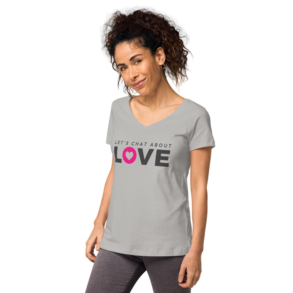 Let's Chat About Love - Women's Fitted Tee - LetsChatAboutLove