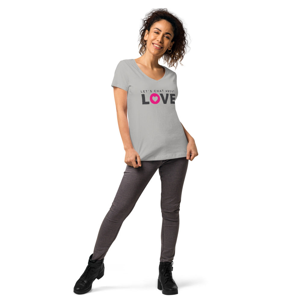 Let's Chat About Love - Women's Fitted Tee - LetsChatAboutLove