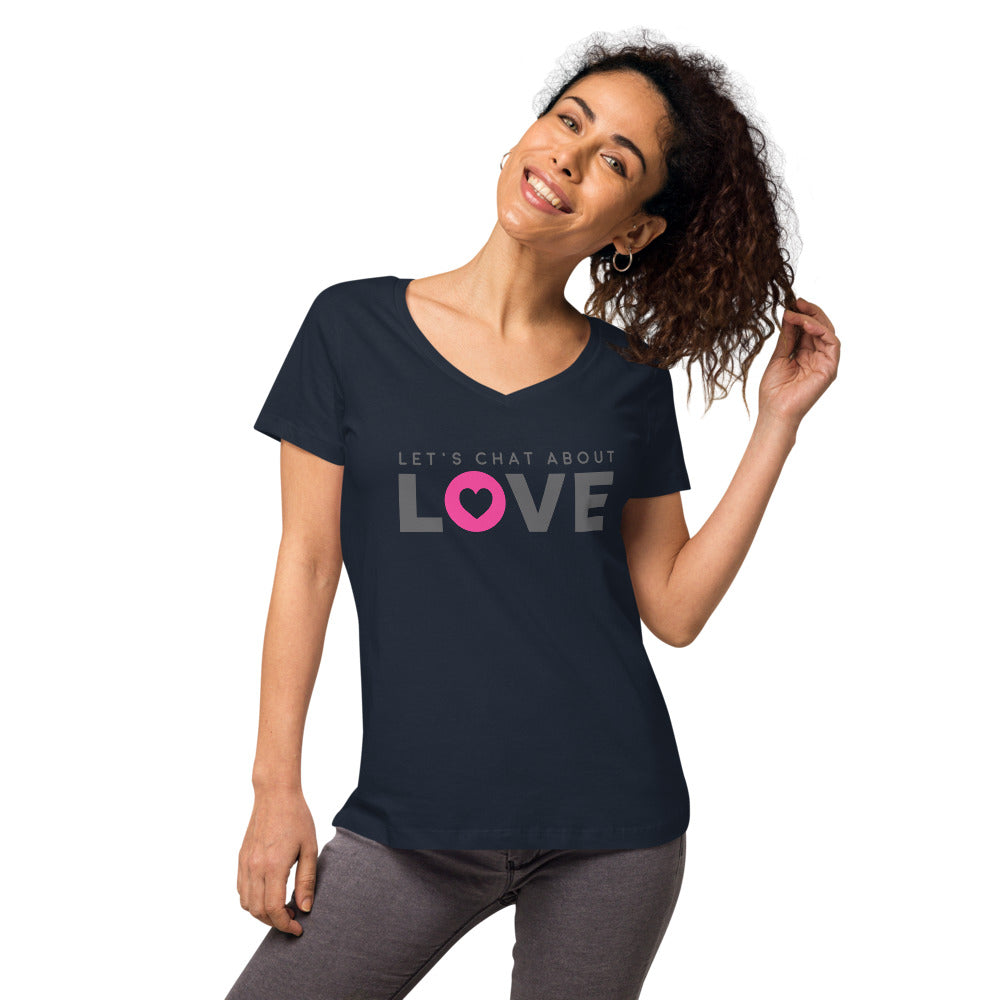 Let's Chat About Love - Women's Fitted Tee - LetsChatAboutLove