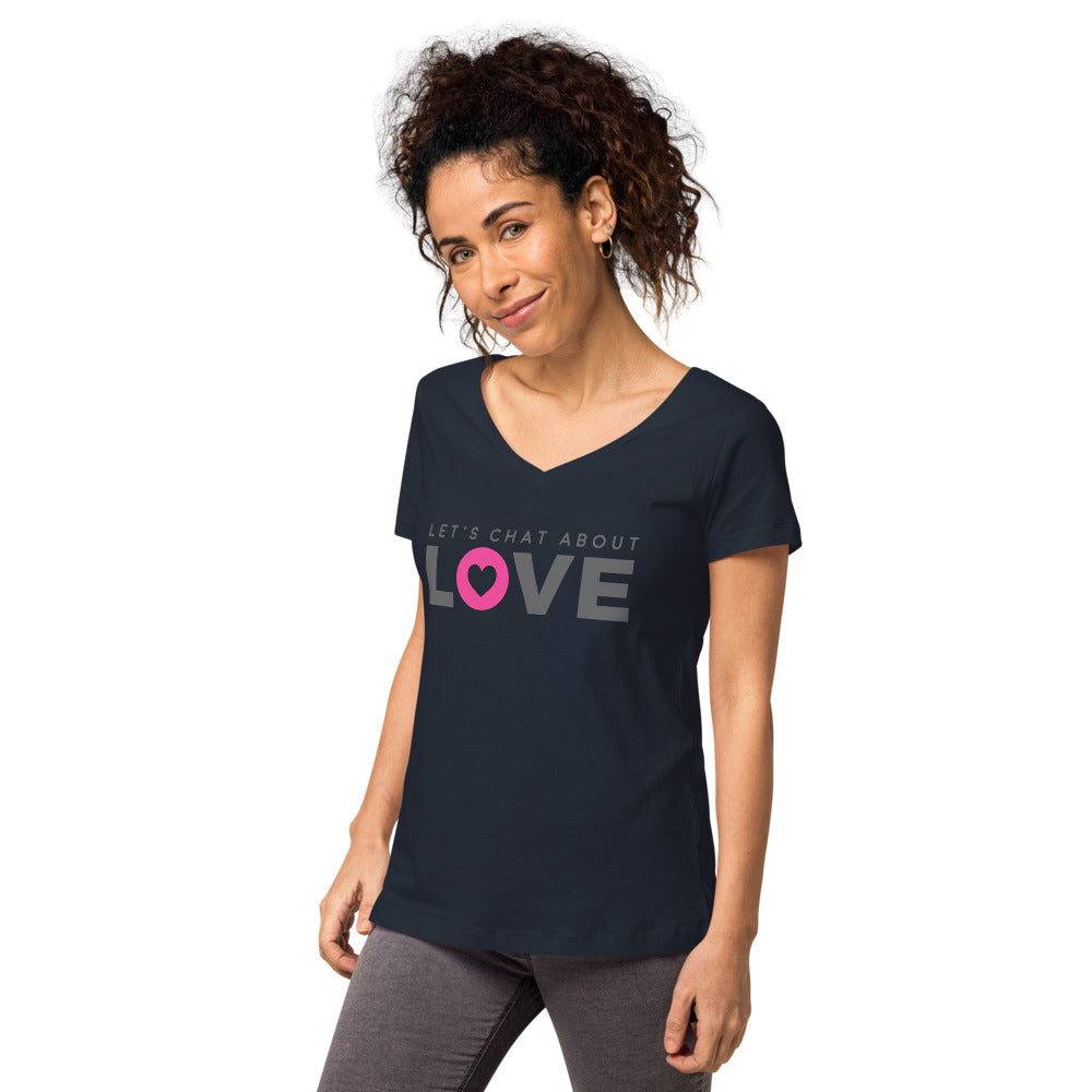 Let's Chat About Love - Women's Fitted Tee - LetsChatAboutLove
