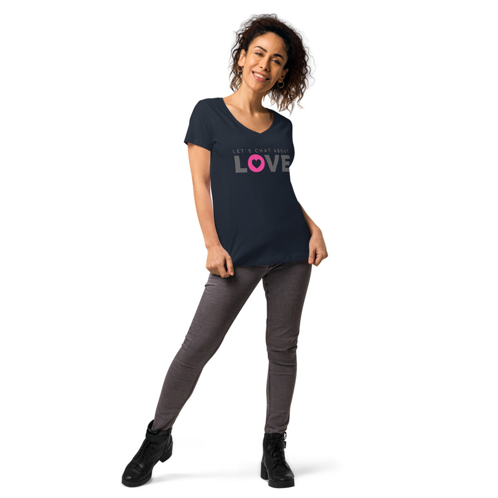 Let's Chat About Love - Women's Fitted Tee - LetsChatAboutLove
