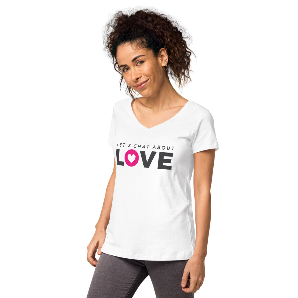Let's Chat About Love - Women's Fitted Tee - LetsChatAboutLove